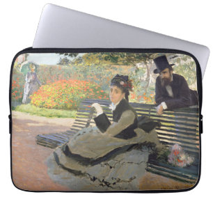Camille Monet auf der Bench Claude Monet Laptopschutzhülle