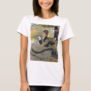 Camille Monet auf der Bench Claude Monet T-Shirt