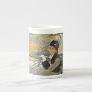 Camille Monet auf einer Bank Claude Monet Porzellantasse