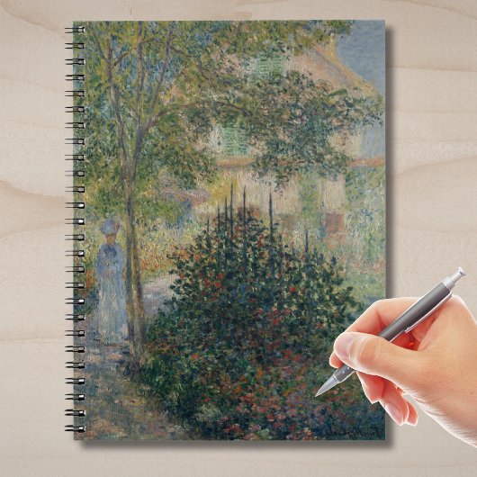 Camille Monet im Garten Argenteuil Notizblock