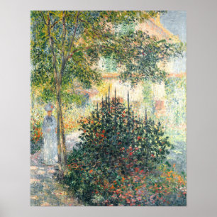 Camille Monet im Garten von Argenteuil (1876) Poster