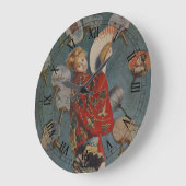 Camille Monet in japanischem Kostüm von Claude Mon Große Wanduhr (Winkel)