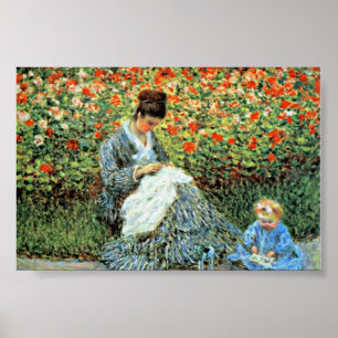 Camille Monet & Kind Monet Muttertag Poster