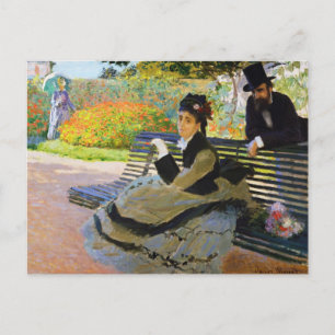 Camille Monet on the Garden Postkarte