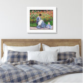 Camille Monet und ein Kind 1875 Kunst Leinwanddruck (Insitu (Schlafzimmer))