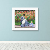 Camille Monet und ein Kind 1875 Kunst Leinwanddruck (Insitu (Holzboden))