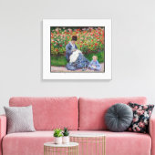 Camille Monet und ein Kind 1875 Kunst Leinwanddruck (Insitu (Wohnzimmer))