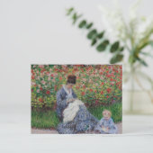 Camille Monet und ein Kind von Claude Monet Postca Postkarte (Stehend Vorderseite)