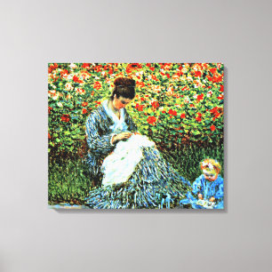 Camille Monet und Kind, Leinwanddruck