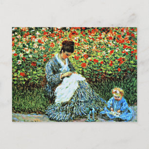 Camille Monet und Kind, Postkarte