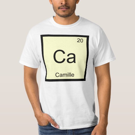 Camille Name Chemistry Element Periodic Table T-Shirt (Vorderseite)