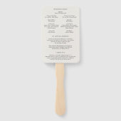 Camille Neutral Modern Wedding Program Fächer (Rückseite)