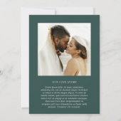 Camille Pine Green Moderne Hochzeit Einladung (Rückseite)