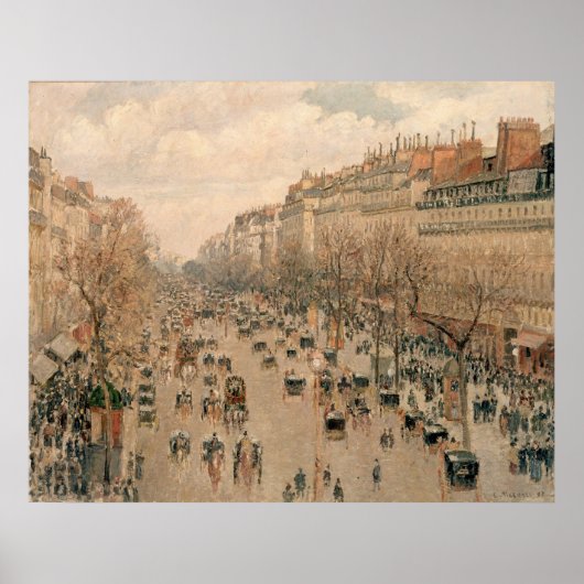 Camille Pissaro - Boulevard Monmartre Paris 1897 Poster (Vorne)