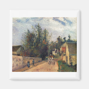 Camille Pissaro - Kutsche, Emery 1877 Pferdestraße Magnet