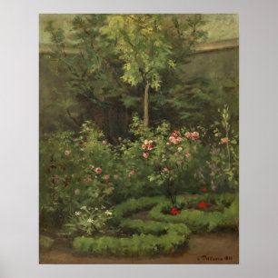 Camille Pissarro A Rose Garden Poster