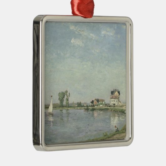 Camille Pissarro | am Rand des Flusses, 1871 Silbernes Ornament (Rechts)