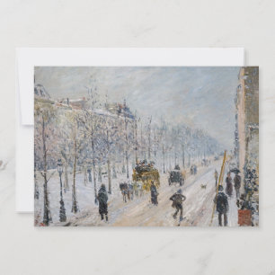 Camille Pissarro - Äußere Boulevards, Schneeeffekt Dankeskarte