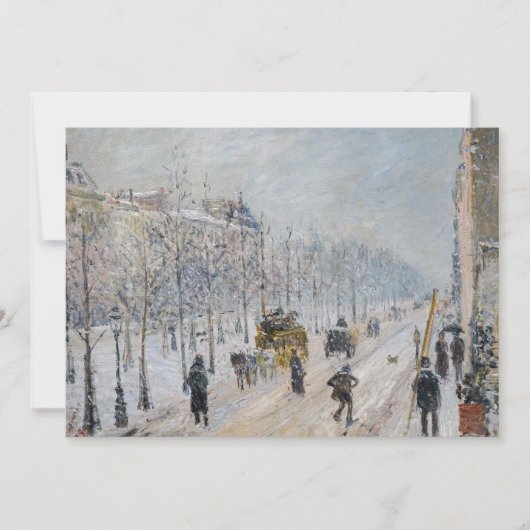 Camille Pissarro - Äußere Boulevards, Schneeeffekt Einladung (Vorderseite)