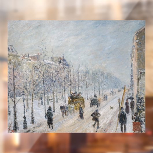 Camille Pissarro - Äußere Boulevards, Schneeeffekt Fensteraufkleber (Blatt 2)