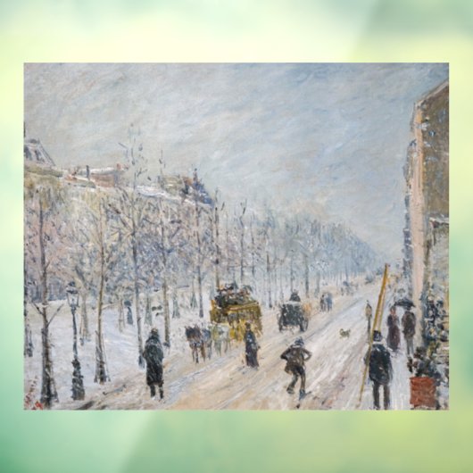 Camille Pissarro - Äußere Boulevards, Schneeeffekt Fensteraufkleber (Blatt 3)
