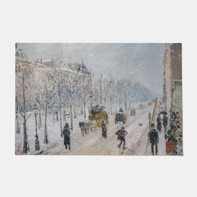 Camille Pissarro - Äußere Boulevards, Schneeeffekt Fußmatte (Vorderseite)