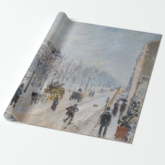 Camille Pissarro - Äußere Boulevards, Schneeeffekt Geschenkpapier (Ungerollt)