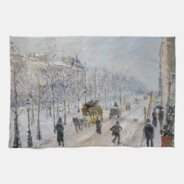 Camille Pissarro - Äußere Boulevards, Schneeeffekt Geschirrtuch
