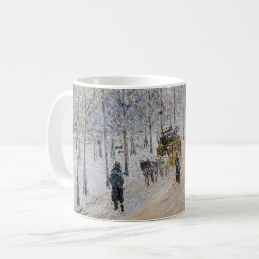 Camille Pissarro - Äußere Boulevards, Schneeeffekt Kaffeetasse (Vorderseite Links)