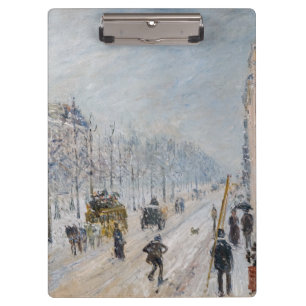 Camille Pissarro - Äußere Boulevards, Schneeeffekt Klemmbrett