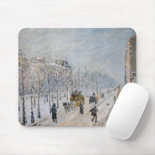 Camille Pissarro - Äußere Boulevards, Schneeeffekt Mousepad (Mit Mouse)