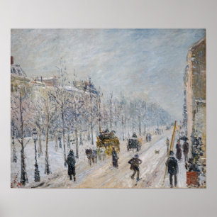 Camille Pissarro - Äußere Boulevards, Schneeeffekt Poster