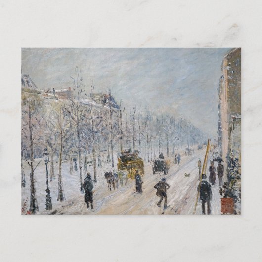 Camille Pissarro - Äußere Boulevards, Schneeeffekt Postkarte (Vorderseite)