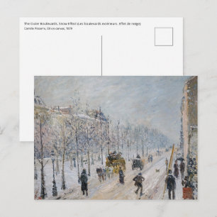 Camille Pissarro - Äußere Boulevards, Schneeeffekt Postkarte