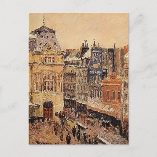 Camille Pissarro - Aussicht auf Paris, Rue d'Amste Postkarte (Vorderseite)