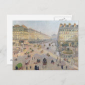 Camille Pissarro | Avenue de L'Opera, Paris Postkarte (Vorne/Hinten)