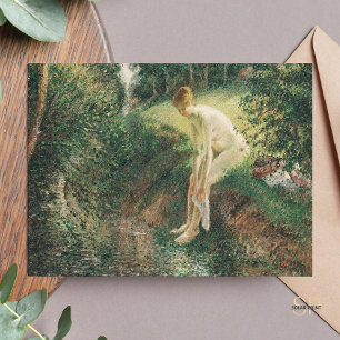 Camille Pissarro Badende im Wald Malerei Kunst Postkarte