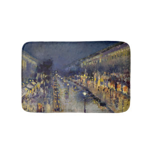 Camille Pissarro - Boulevard Montmartre bei Nacht Badematte