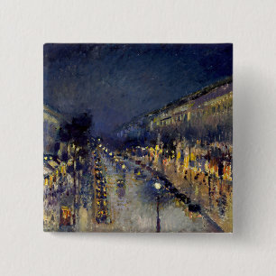 Camille Pissarro - Boulevard Montmartre bei Nacht Button