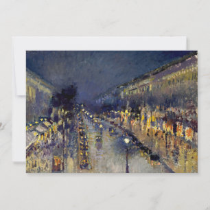 Camille Pissarro - Boulevard Montmartre bei Nacht Einladung