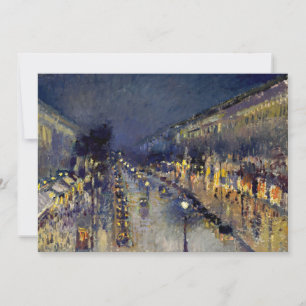 Camille Pissarro - Boulevard Montmartre bei Nacht Einladung