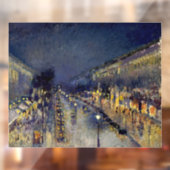 Camille Pissarro - Boulevard Montmartre bei Nacht Fensteraufkleber (Blatt 2)