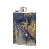 Camille Pissarro - Boulevard Montmartre bei Nacht Flachmann (Links)