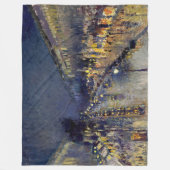 Camille Pissarro - Boulevard Montmartre bei Nacht Fleecedecke (Vorderseite)