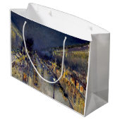 Camille Pissarro - Boulevard Montmartre bei Nacht Große Geschenktüte (Rückseite Schrägansicht)