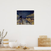 Camille Pissarro - Boulevard Montmartre bei Nacht Poster (Küche)