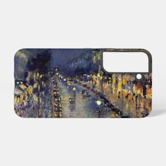 Camille Pissarro - Boulevard Montmartre bei Nacht Samsung Galaxy Hülle (Rückseite (Horizontal))