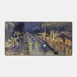 Camille Pissarro - Boulevard Montmartre bei Nacht Schreibtischunterlage