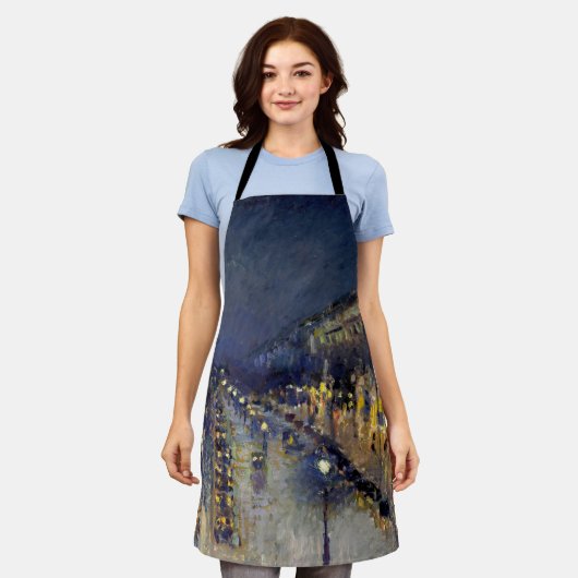 Camille Pissarro - Boulevard Montmartre bei Nacht Schürze (Getragen)