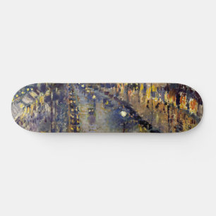 Camille Pissarro - Boulevard Montmartre bei Nacht Skateboard
